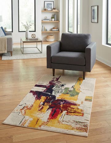 Beige Washable Hyacinth Rug