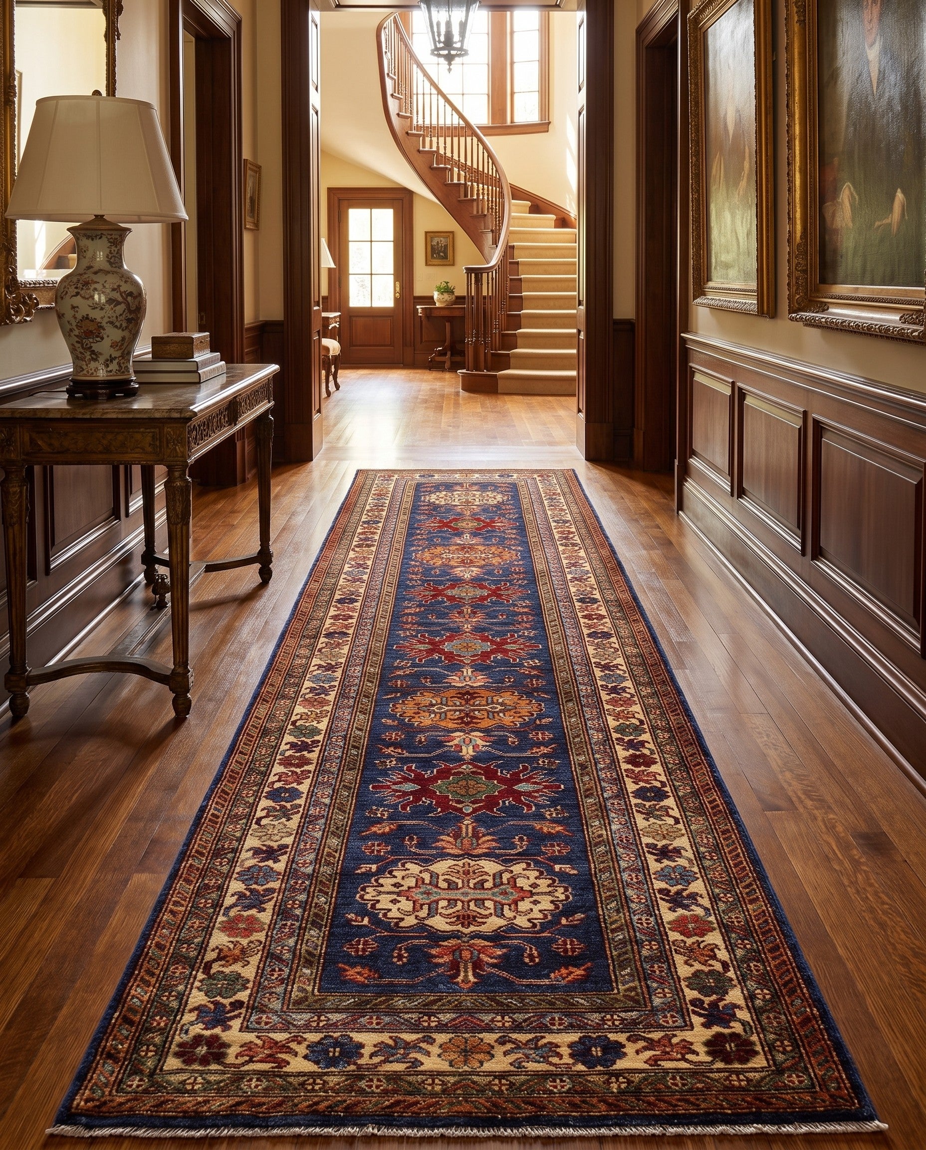 2' 8 x 9' 11 Hand Knotted Kazak Runner Rug