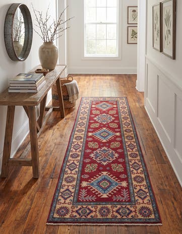 80cm x 240cm Hand Knotted Kazak Runner Rug