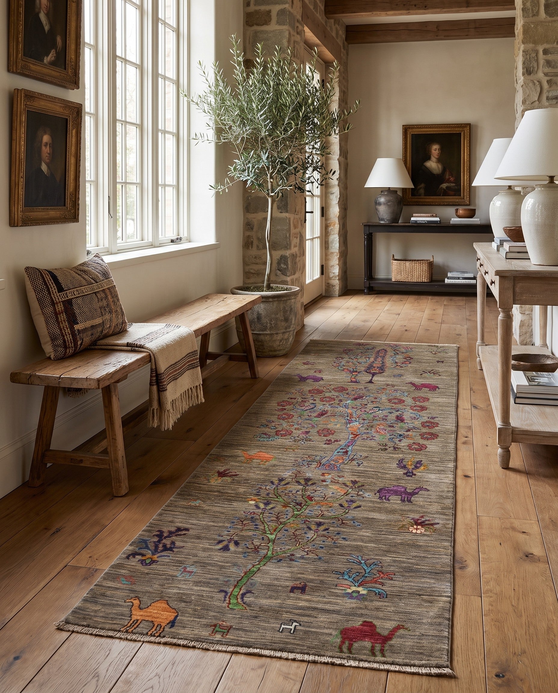 2' 10 x 8' 6 Hand Knotted Ariana Ziegler Runner Rug