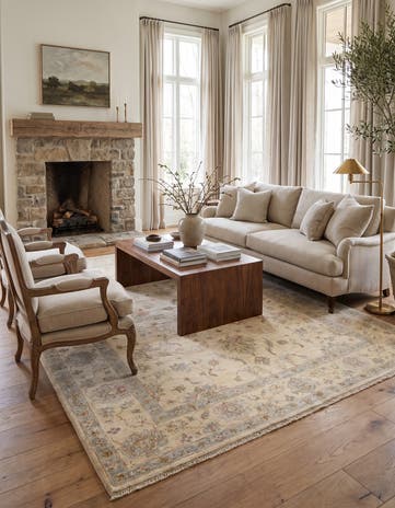 5' 11 x 7' 11 Hand Knotted Ziegler Rug