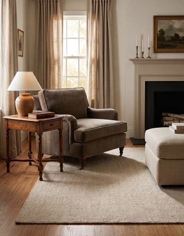 5' 1 x 5' 1 Hand Woven Jill Zarin English Manor Wool Square Rug