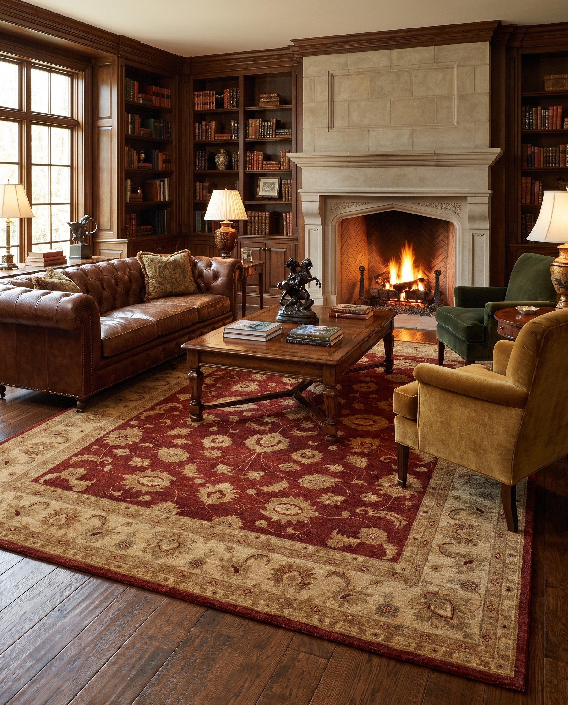 9' x 12' 1 Hand Knotted Ziegler Rug