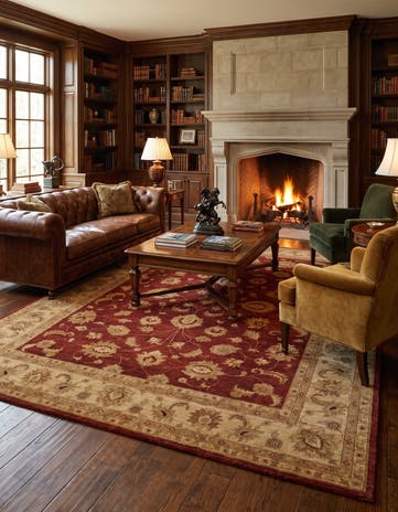 9' x 12' 1 Hand Knotted Ziegler Rug