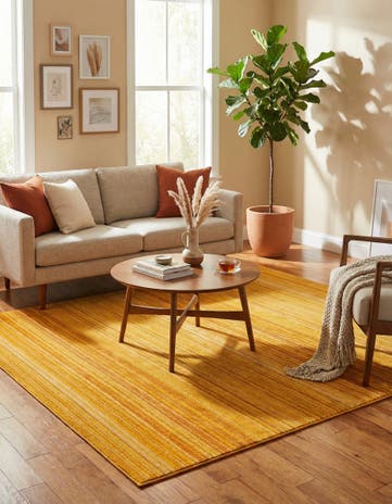 Yellow Gemstone Square Rug
