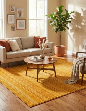 Yellow Gemstone Square Rug