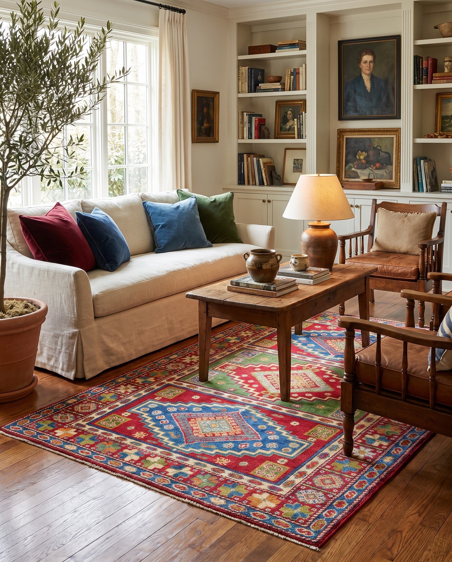4' x 6' 1 Hand Knotted Kazak Rug