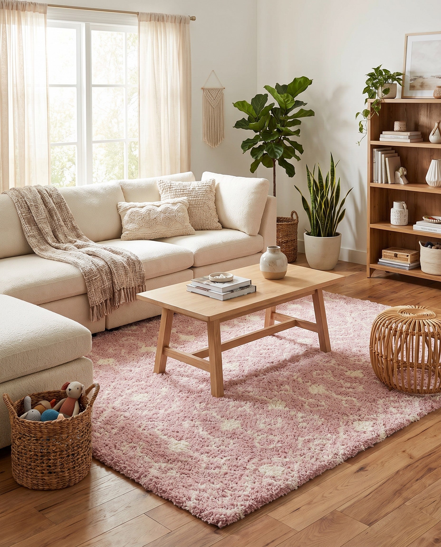 7' 10 x 7' 10 Moroccan Trellis Shag Square Rug