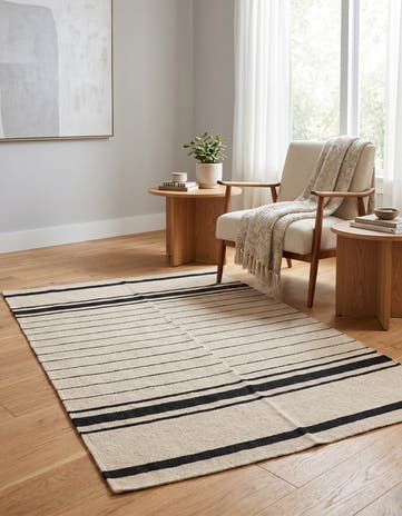 3' 5 x 5' 1 Hand Woven Kilim Modern Wool Rug