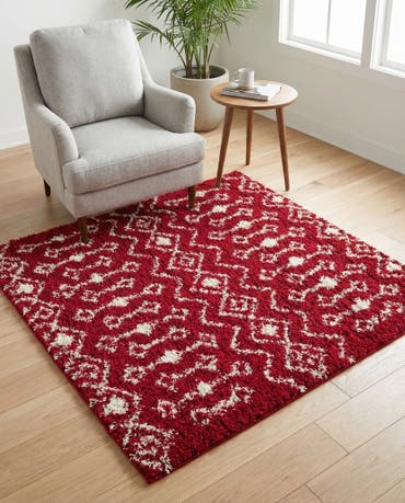  5' 3 x 5' 3 Moroccan Trellis Shag Square Rug