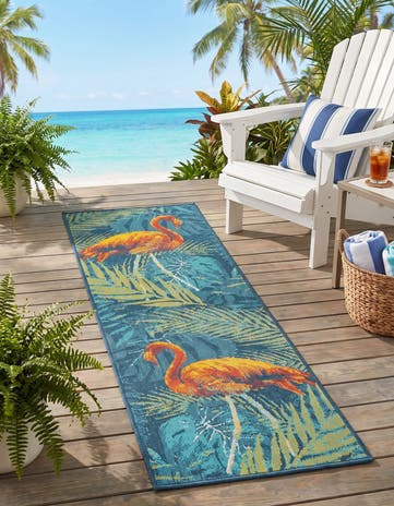 2' x 6' Easy-Clean Coastal Indoor / Outdoor Runner Rug