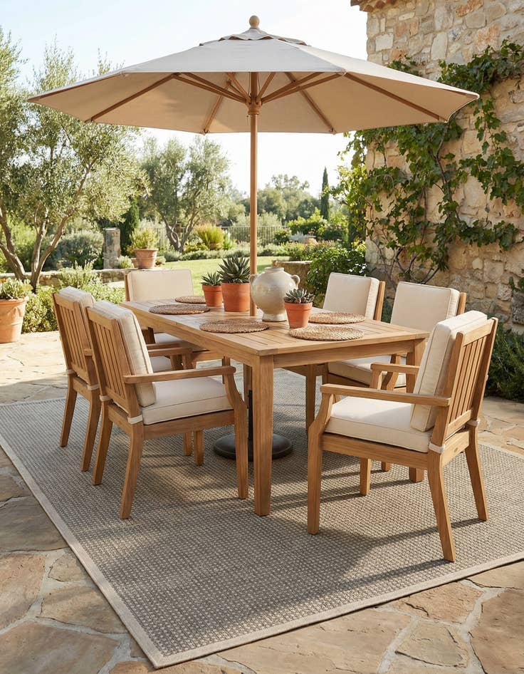 Detail image of 10' x 14' Easy-Clean Border Indoor / Outdoor Rug