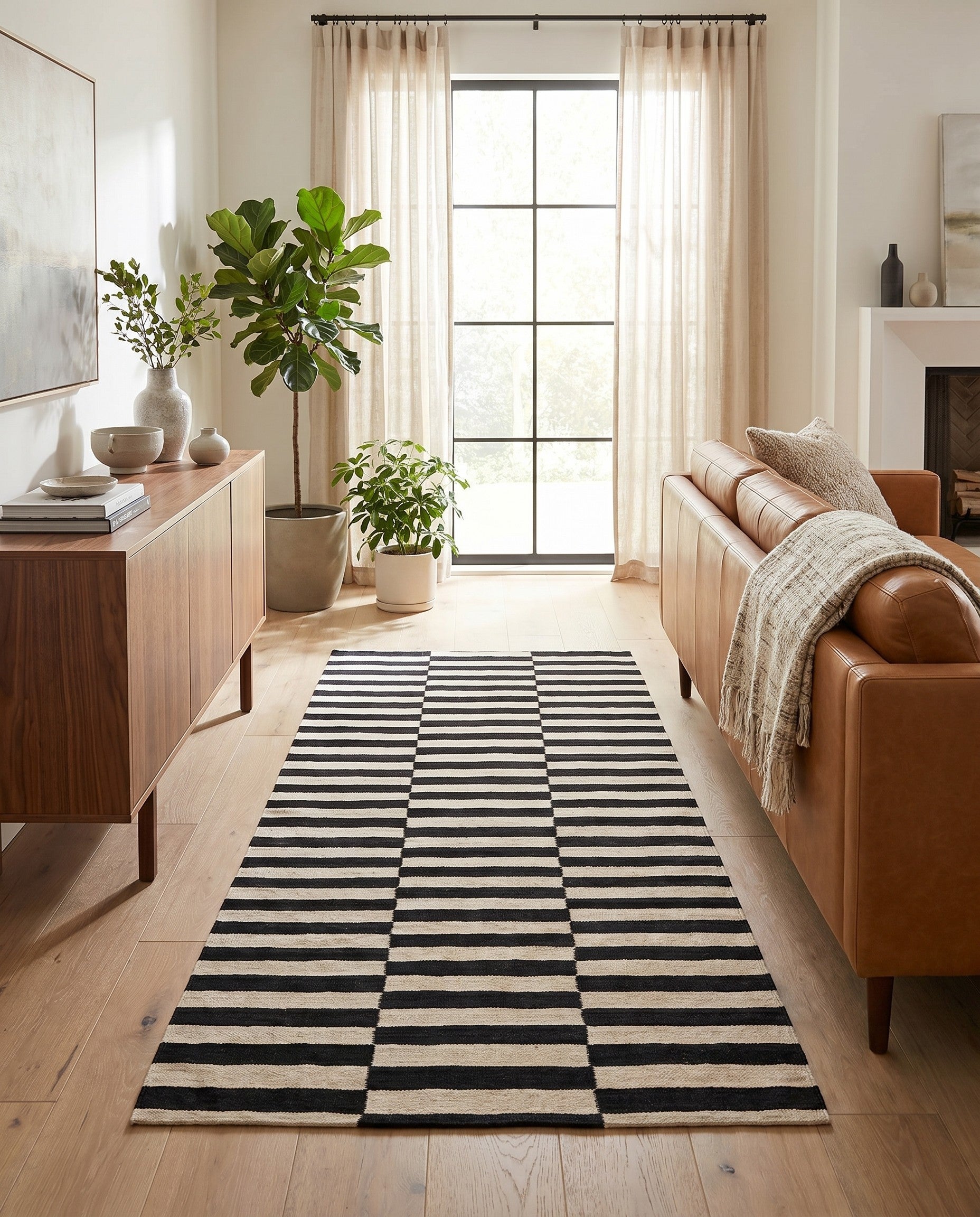 3' 6 x 6' 4 Hand Woven Kilim Modern Wool Rug