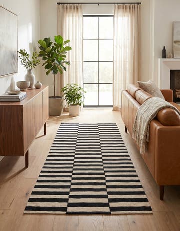 3' 6 x 6' 4 Hand Woven Kilim Modern Wool Rug