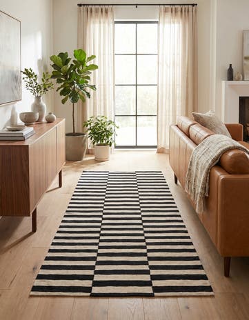 3' 6 x 6' 4 Hand Woven Kilim Modern Wool Rug