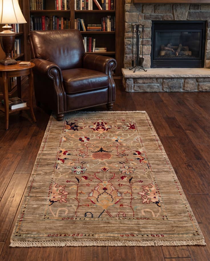 Detail image of 3' 2 x 5' 1 Hand Knotted Ariana Ziegler Rug