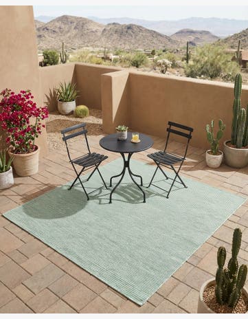 5' 1 x 5' 1 Easy-Clean Jill Zarin Palm Springs Indoor / Outdoor Square Rug