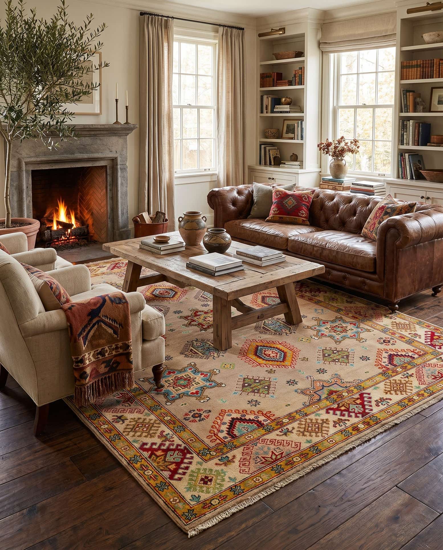 180cm x 235cm Hand Knotted Kazak Rug
