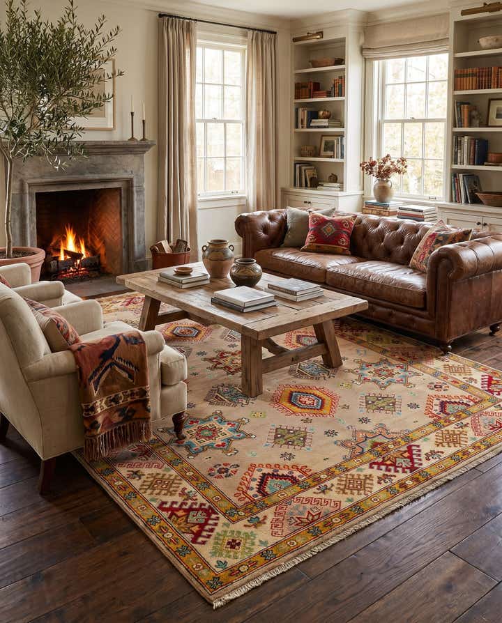 180cm x 235cm Hand Knotted Kazak Rug