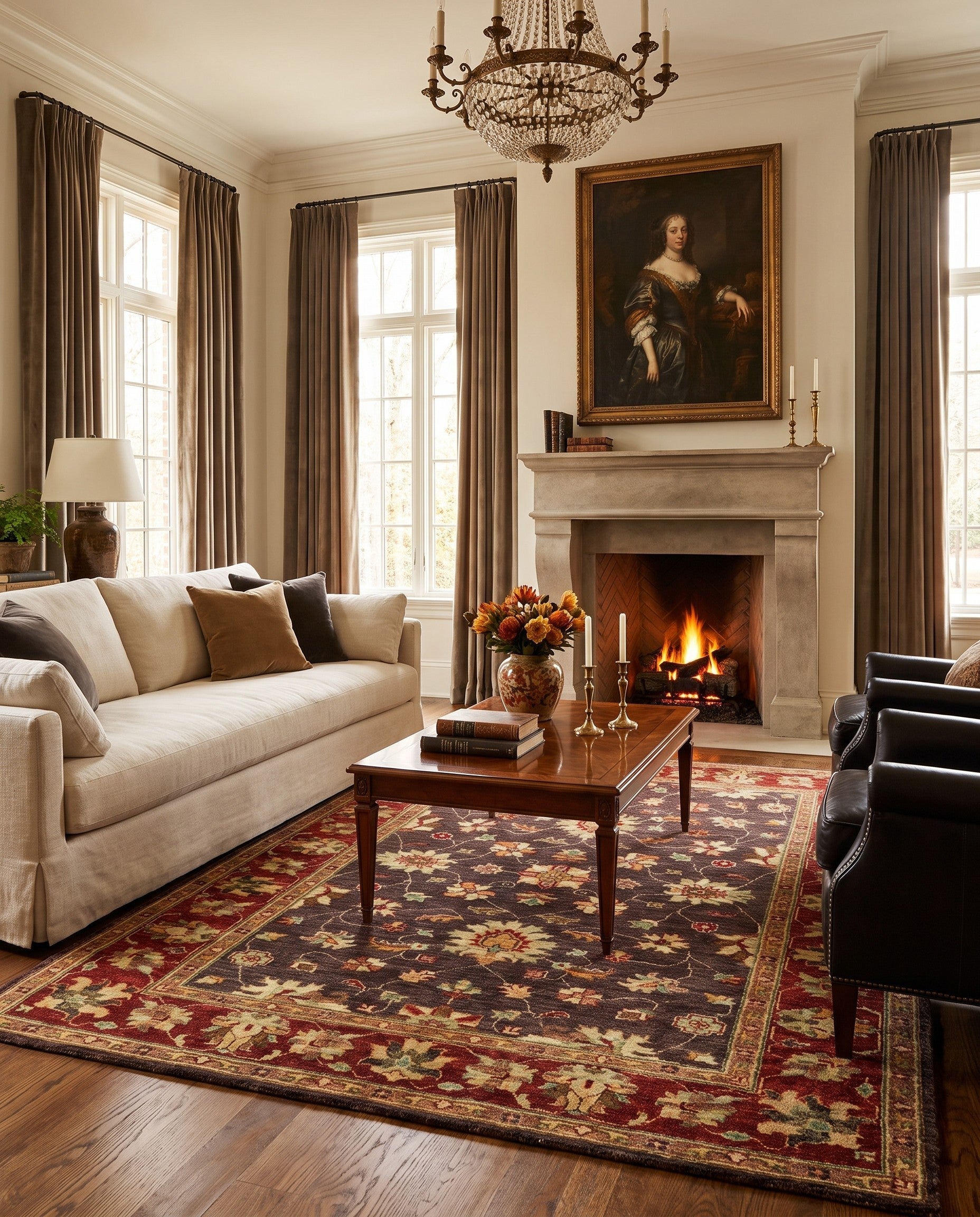 4' 10 x 6' 5 Hand Knotted Ziegler Rug