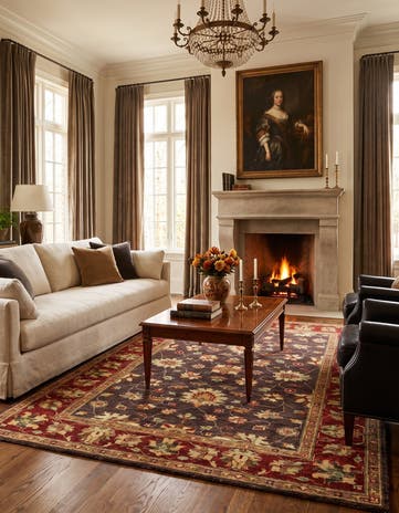 4' 10 x 6' 5 Hand Knotted Ziegler Rug