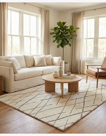 Pure Ivory Atlas Moroccan Wool Rug
