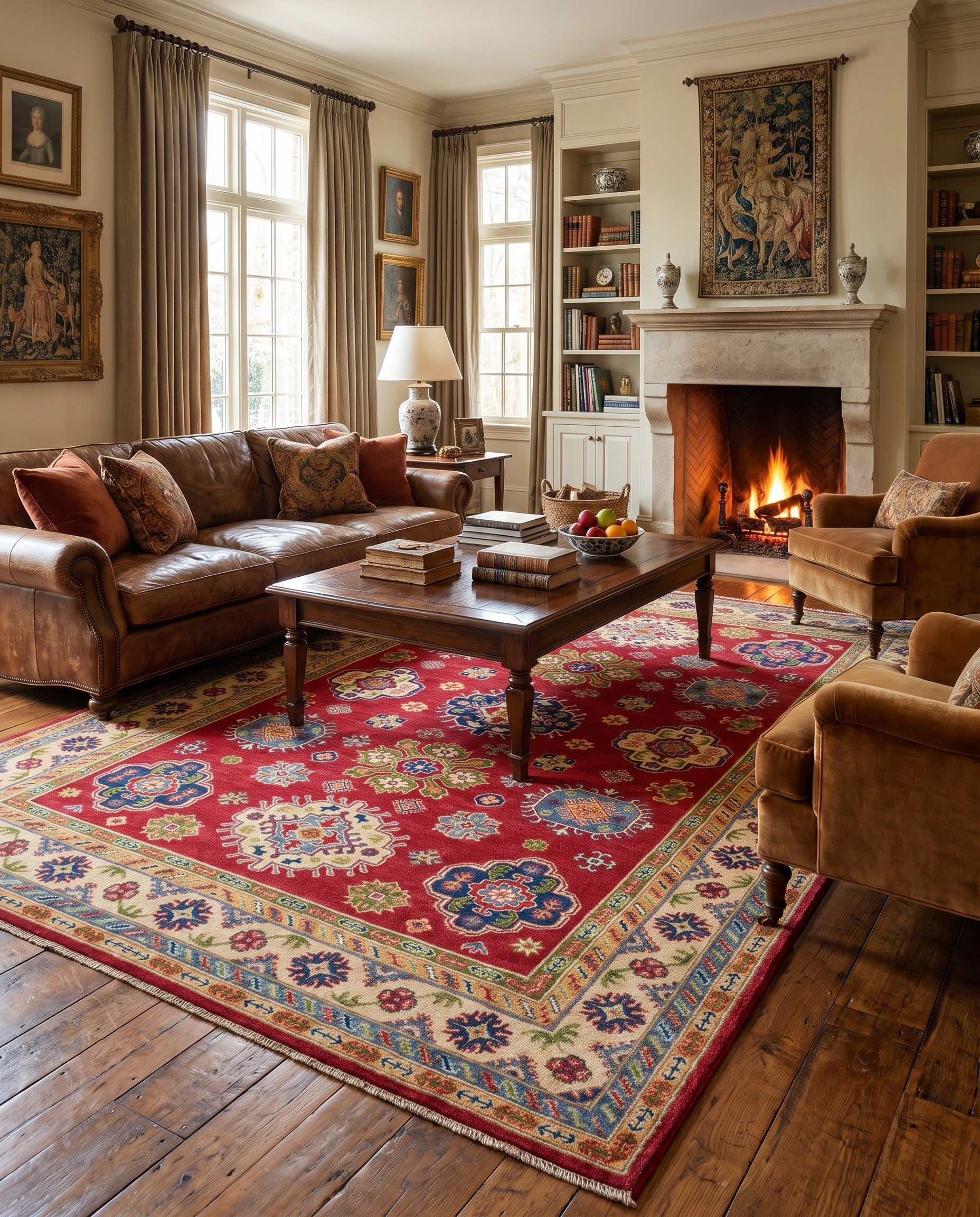 6' 9 x 9' 11 Hand Knotted Kazak Rug