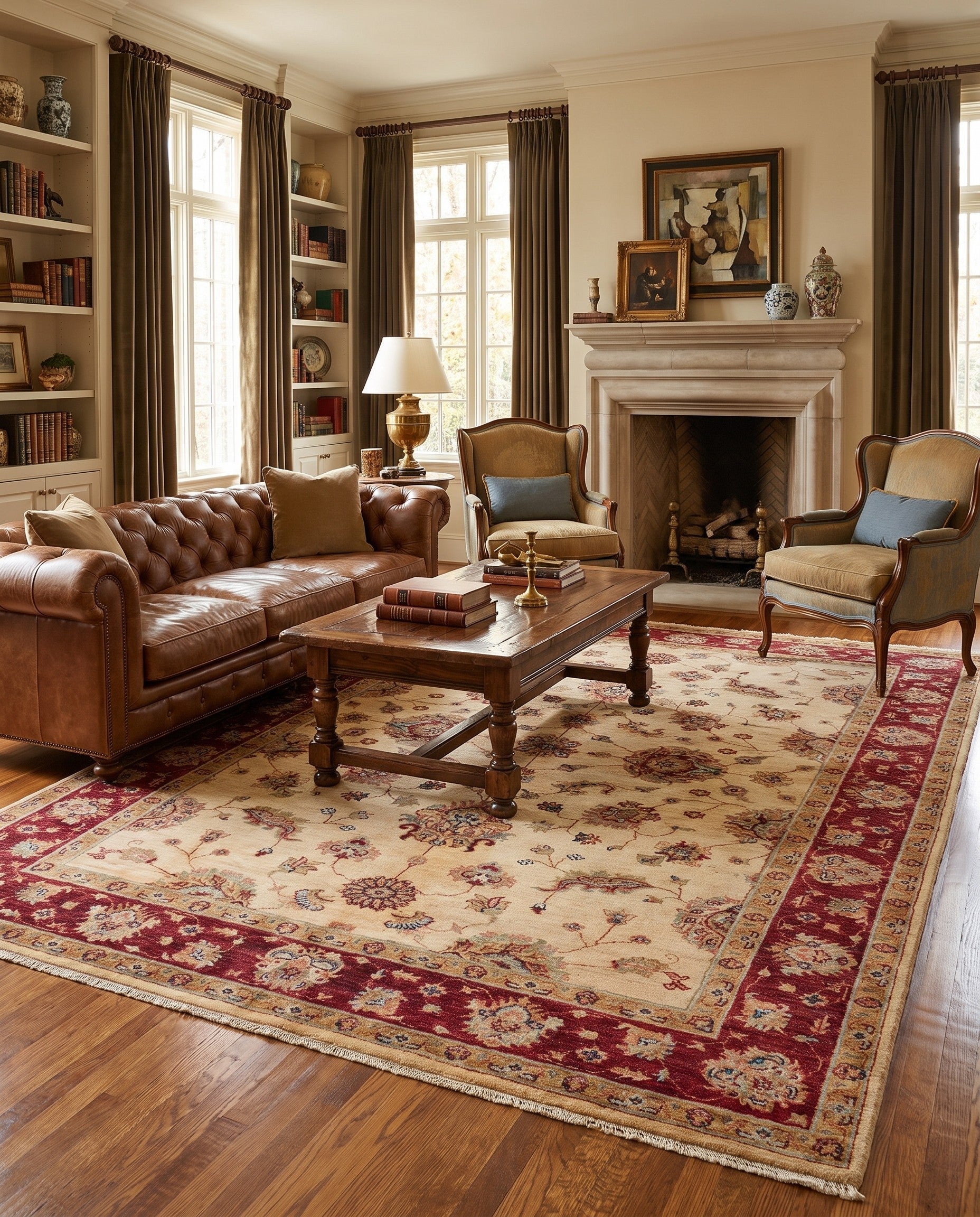 5' 9 x 7' 9 Hand Knotted Ziegler Rug