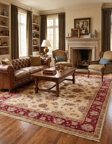 5' 9 x 7' 9 Hand Knotted Ziegler Rug