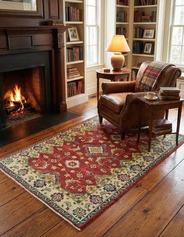 3' 2 x 4' 7 Hand Knotted Kazak Rug