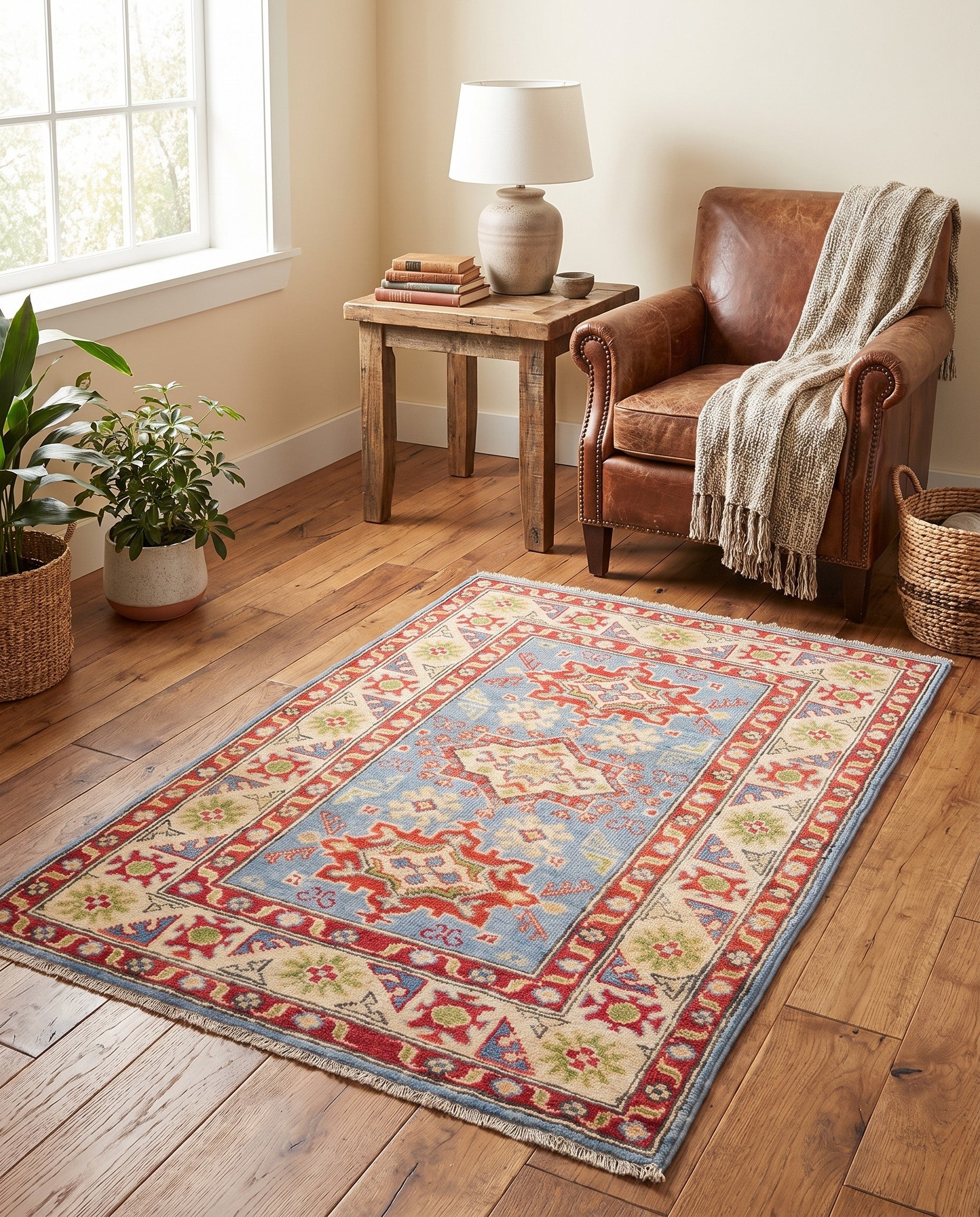 2' 9 x 4' 1 Hand Knotted Kazak Rug