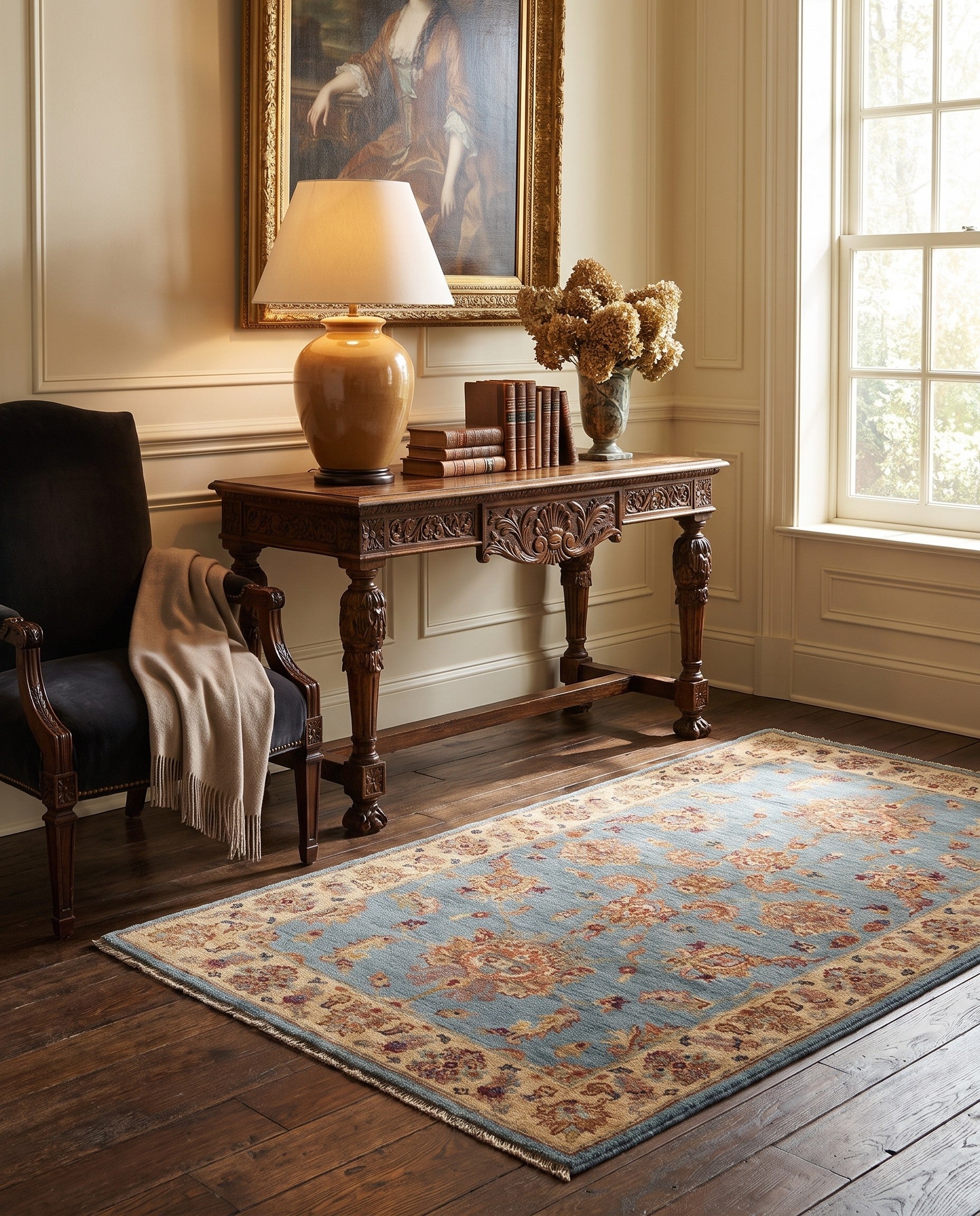 2' 11 x 5' Hand Knotted Ziegler Rug