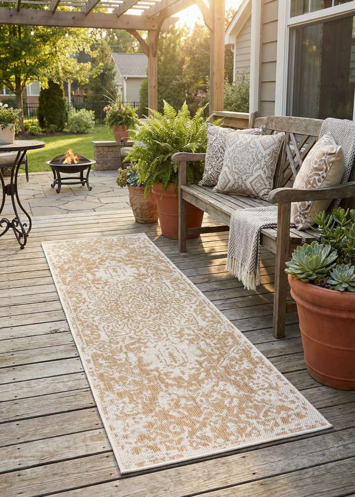 2' x 6' Easy-Clean Jill Zarin Dubai Indoor / Outdoor Runner Rug