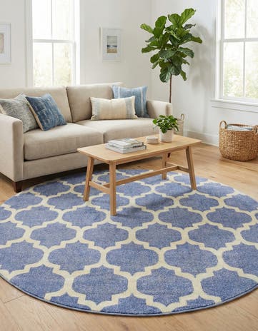 6' x 6' Lattice Round Rug