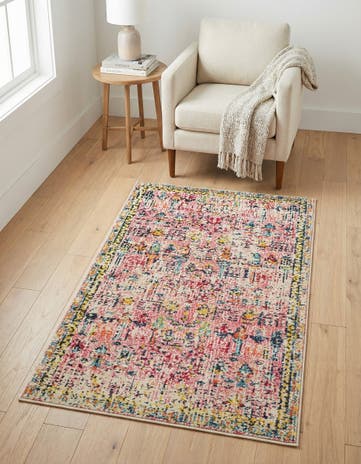 Pink Washable El Paso Rug