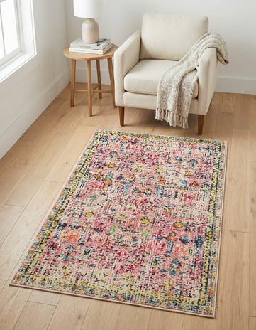 Pink Washable El Paso Rug
