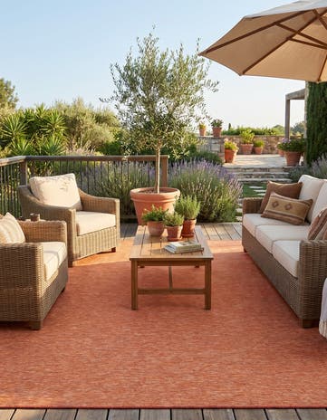 10' 2 x 10' 2 Easy-Clean Solid Indoor / Outdoor Square Rug