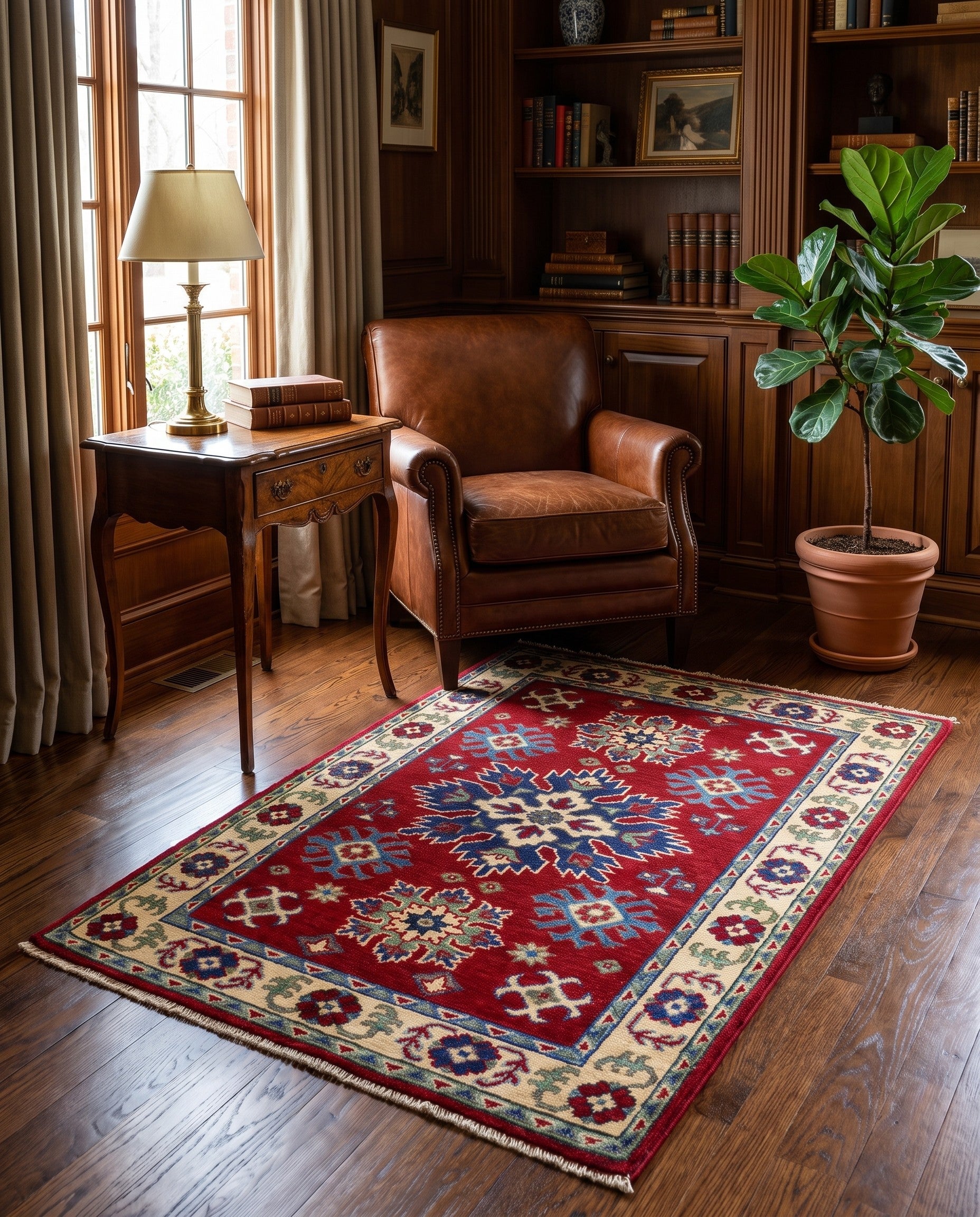 2' 8 x 4' 1 Hand Knotted Kazak Rug