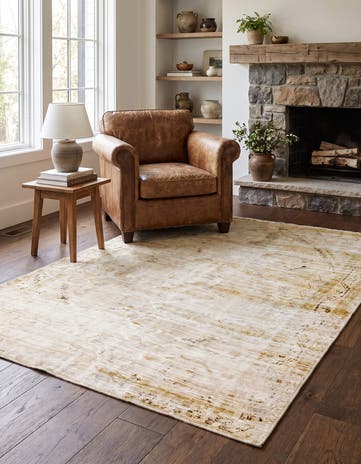 4' 8 x 6' 4 Hand Knotted Ultra Vintage Persian Wool Rug