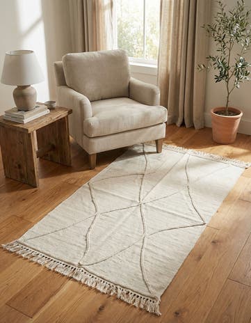 3' 3 x 5' 1 Hand Woven Kilim Modern Wool Rug