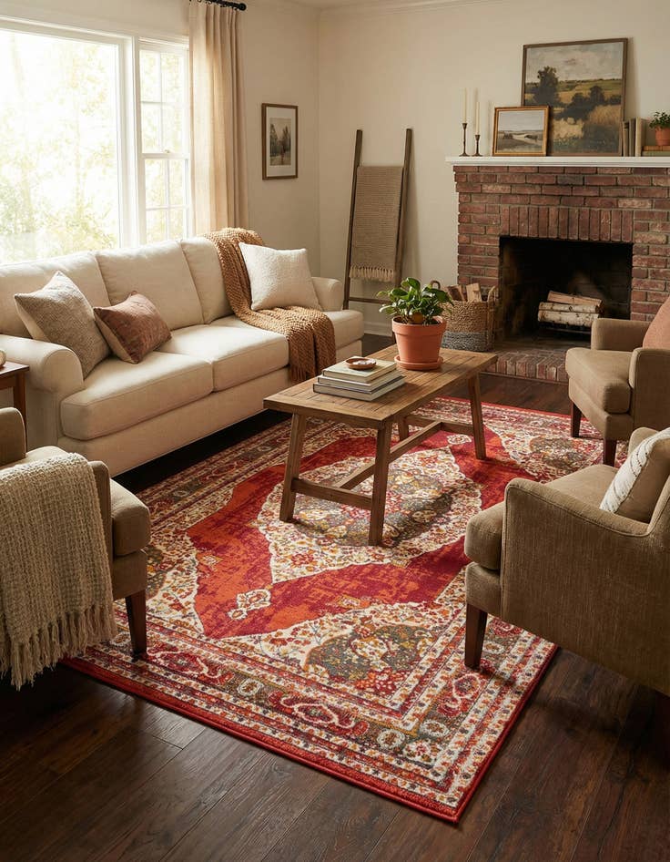 Detail image of 5' 5 x 8' Santiago Rug