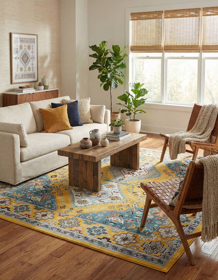 Detail image of 7' 10 x 7' 10 Kamala Washable Square Rug