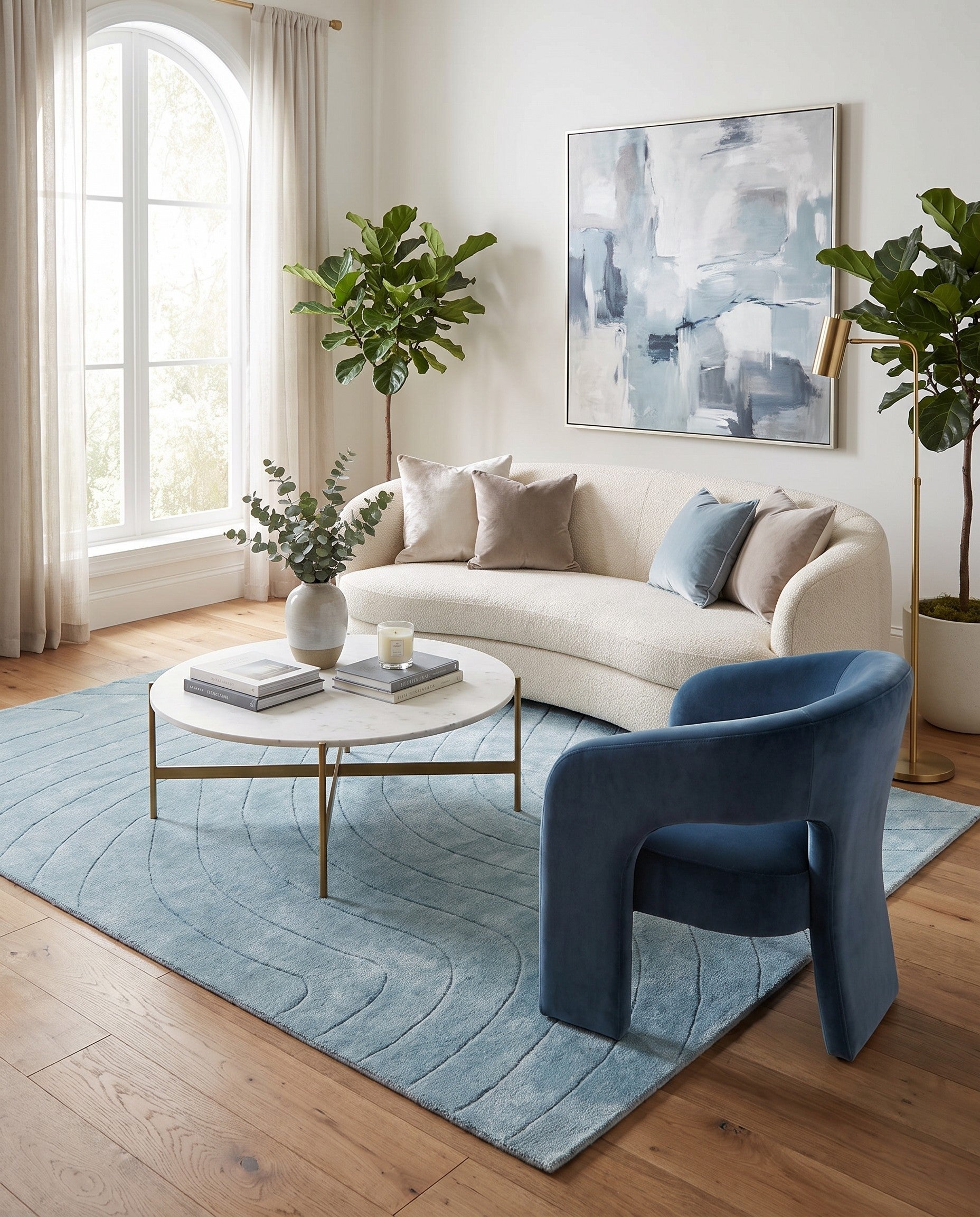 5' 1 x 6' 7 Hand Knotted Darya Wool Rug