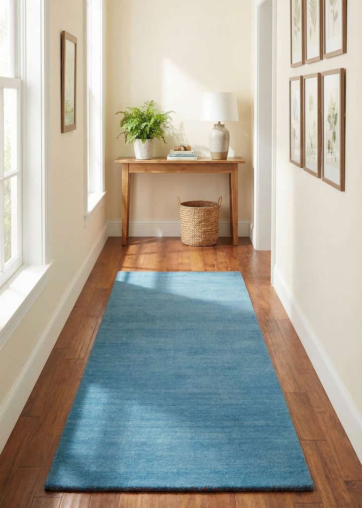 2' 7 x 6' 7 Solid Gabbeh Wool Runner Rug