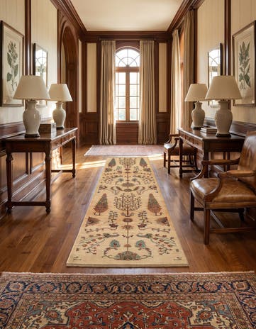 2' 9 x 10' 1 Hand Knotted Ariana Ziegler Runner Rug