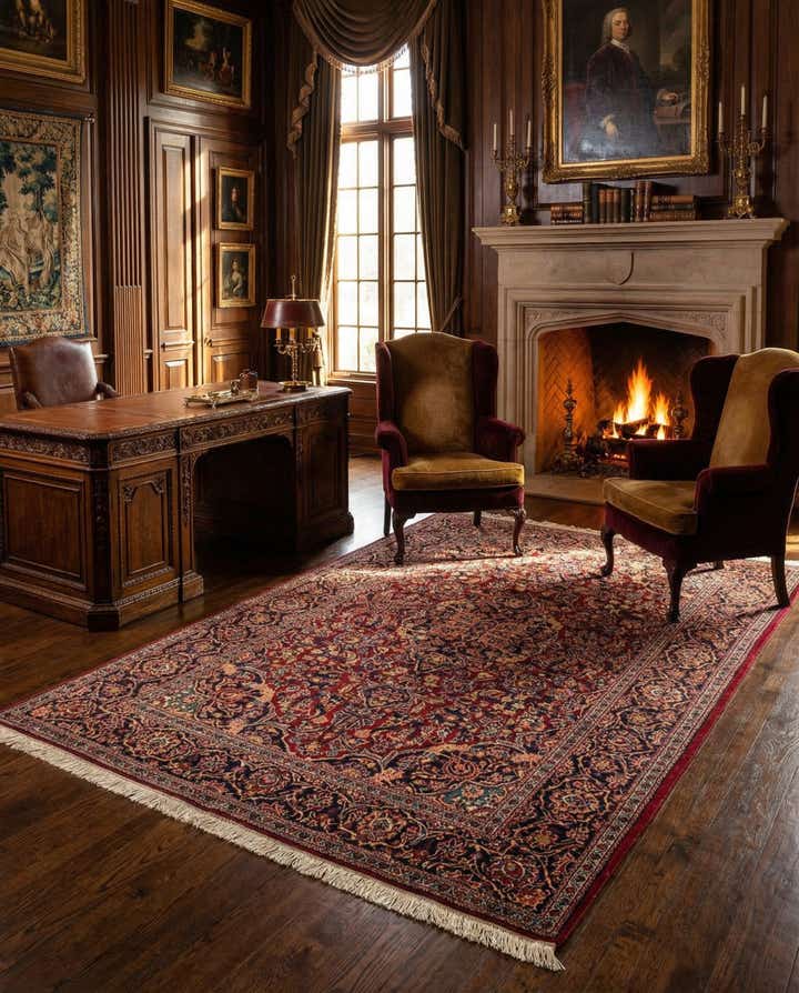 4' 4 x 6' 9 Kashan Rug