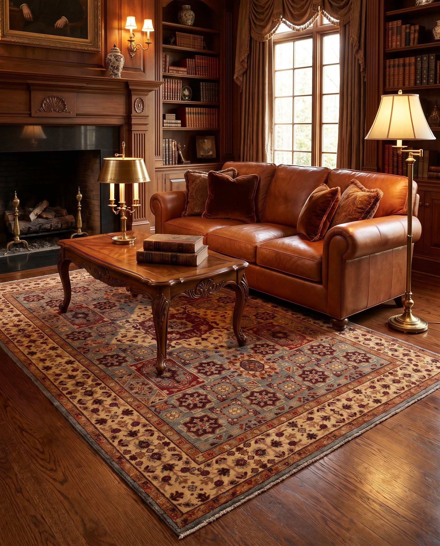 5' 7 x 7' 9 Hand Knotted Mamluk Ziegler Rug
