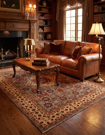 5' 7 x 7' 9 Hand Knotted Mamluk Ziegler Rug