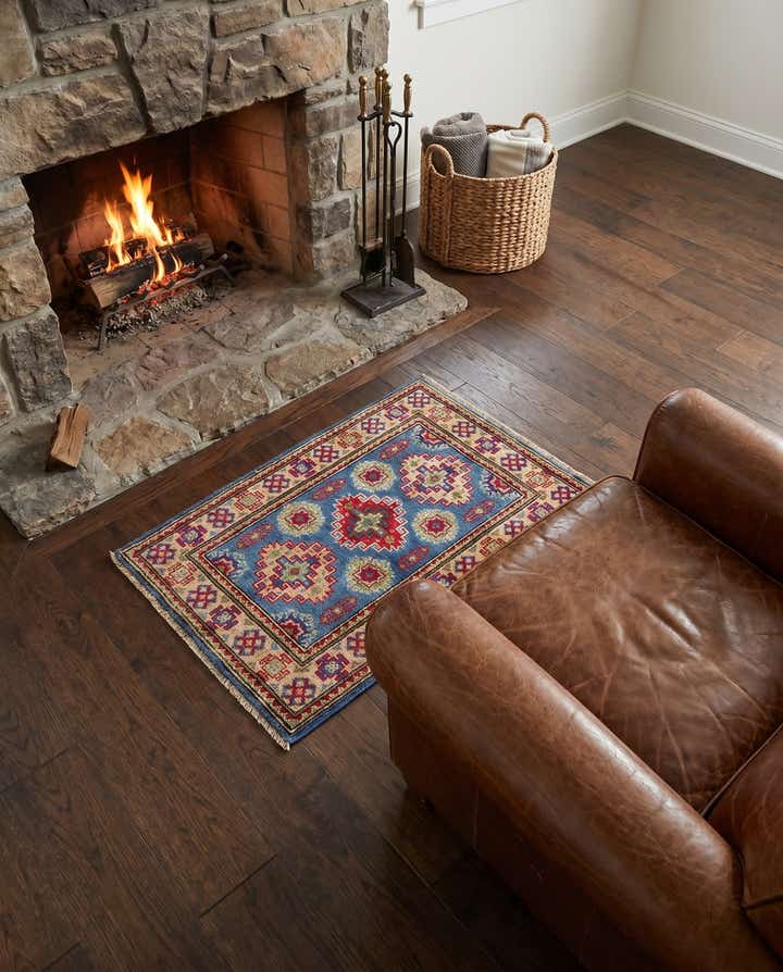 2' x 2' 11 Hand Knotted Kazak Rug