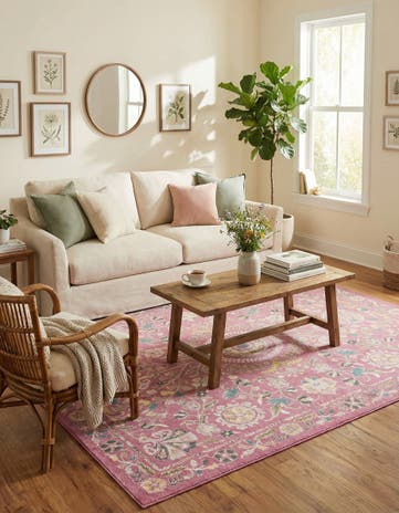 Dusty Pink Blossom Rug